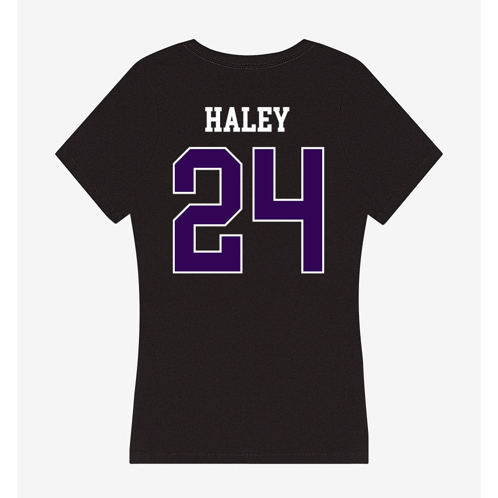 Kansas State - NCAA Baseball : Austin Haley - Women's V-Neck T-Shirt-1