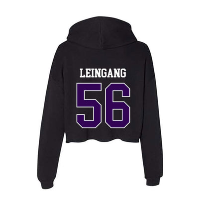 Kansas State - NCAA Football : Andrew Leingang - Women's Crop Fleece Hoodie-1