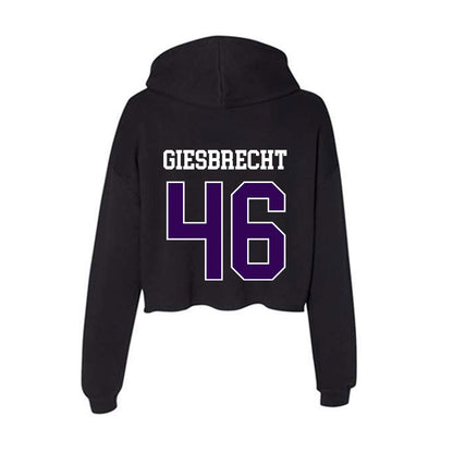 Kansas State - NCAA Baseball : Ethan Giesbrecht - Women's Crop Fleece Hoodie-1