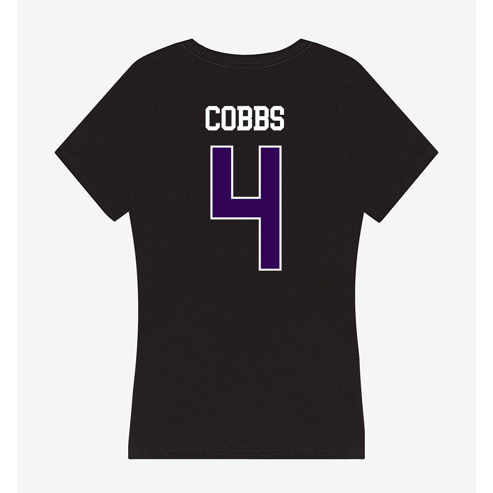 Kansas State - NCAA Football : Daniel Cobbs - Women's V-Neck T-Shirt-1
