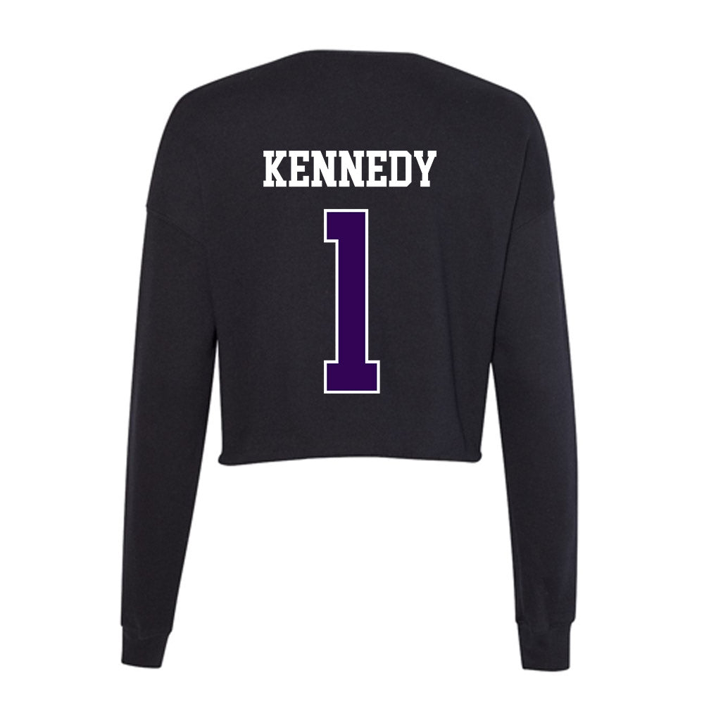 Kansas State - NCAA Baseball : Dee Kennedy - Women's Cropped Crew Fleece-1