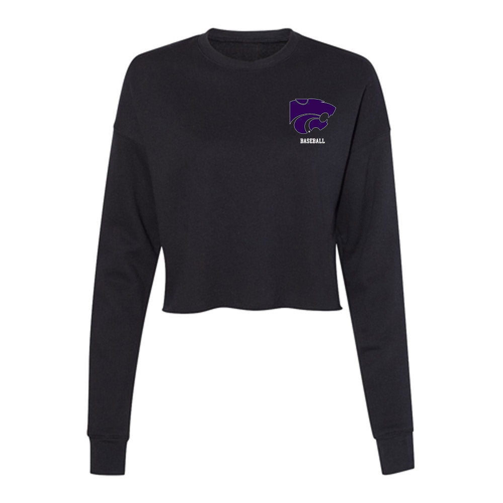 Kansas State - NCAA Baseball : Chandler Murray - Women's Cropped Crew Fleece-0
