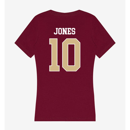 FSU - NCAA Men's Basketball : Lajae Jones - Women's V-Neck T-Shirt-1