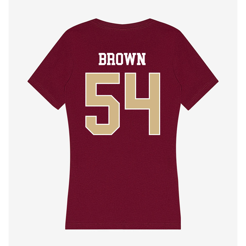 FSU - NCAA Football : Chastan Brown - Women's V-Neck T-Shirt-1