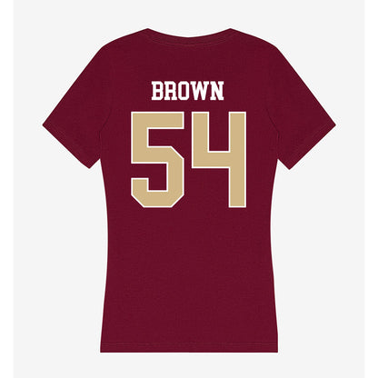 FSU - NCAA Football : Chastan Brown - Women's V-Neck T-Shirt-1