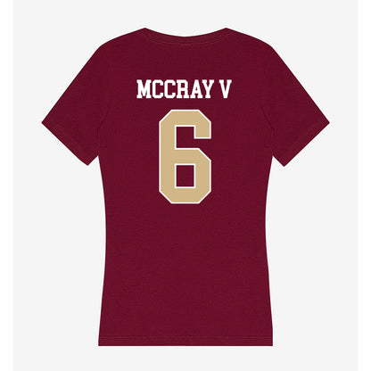 FSU - NCAA Men's Basketball : Robert McCray V - Women's V-Neck T-Shirt-1