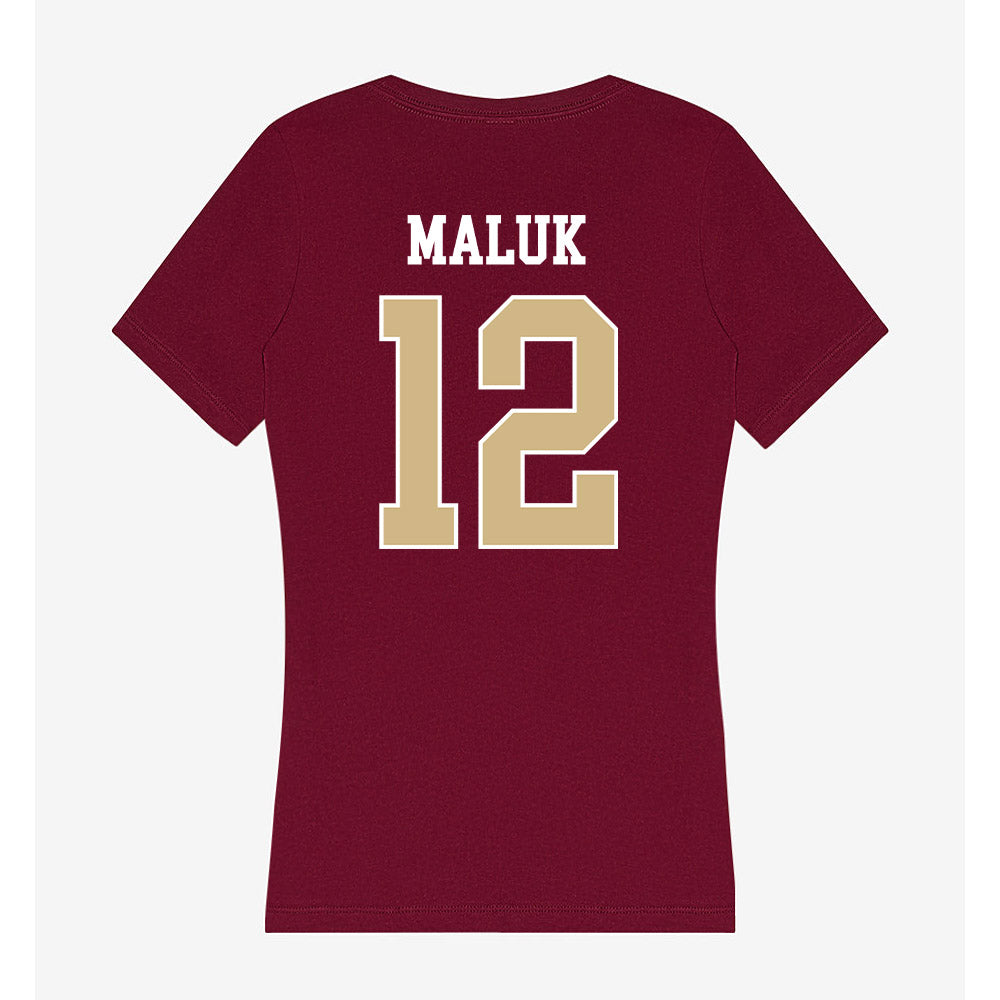 FSU - NCAA Men's Basketball : Alier Maluk - Women's V-Neck T-Shirt-1