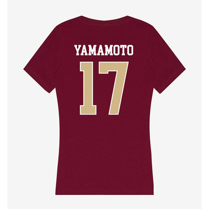 FSU - NCAA Women's Volleyball : Mio Yamamoto - Women's V-Neck T-Shirt-1