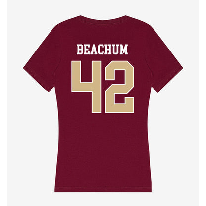 FSU - NCAA Softball : Jaysoni Beachum - Women's V-Neck T-Shirt-1