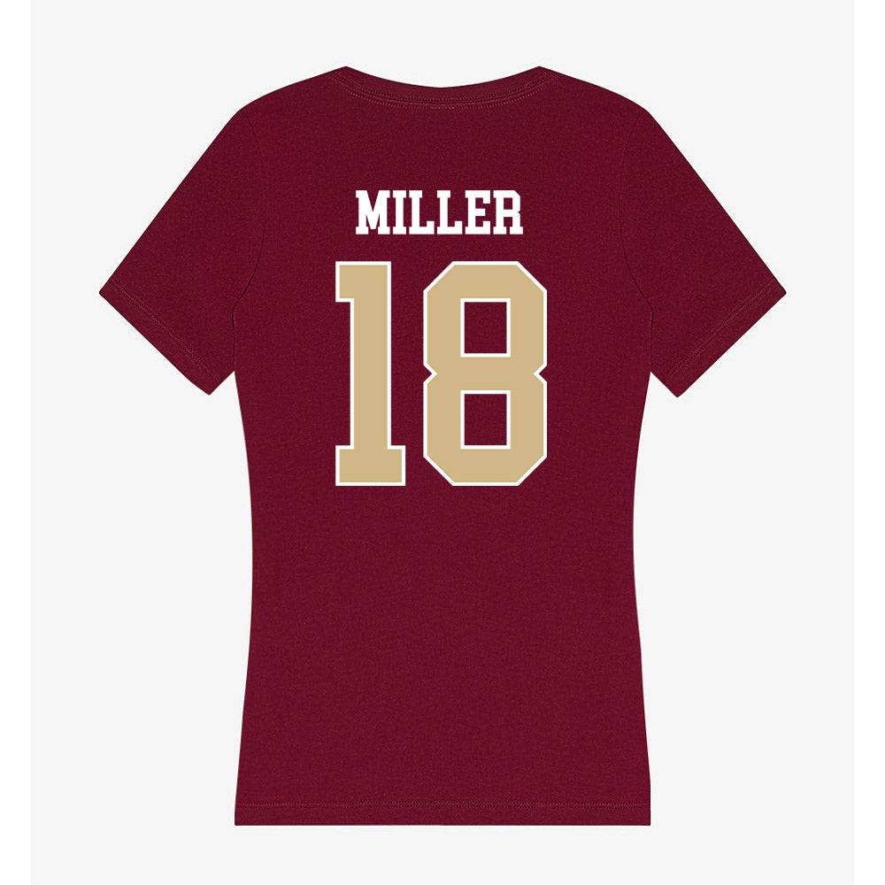 FSU - NCAA Women's Lacrosse : Ellie Miller - Women's V-Neck T-Shirt-1