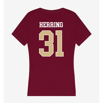 FSU - NCAA Football : Elijah Herring - Women's V-Neck T-Shirt-1