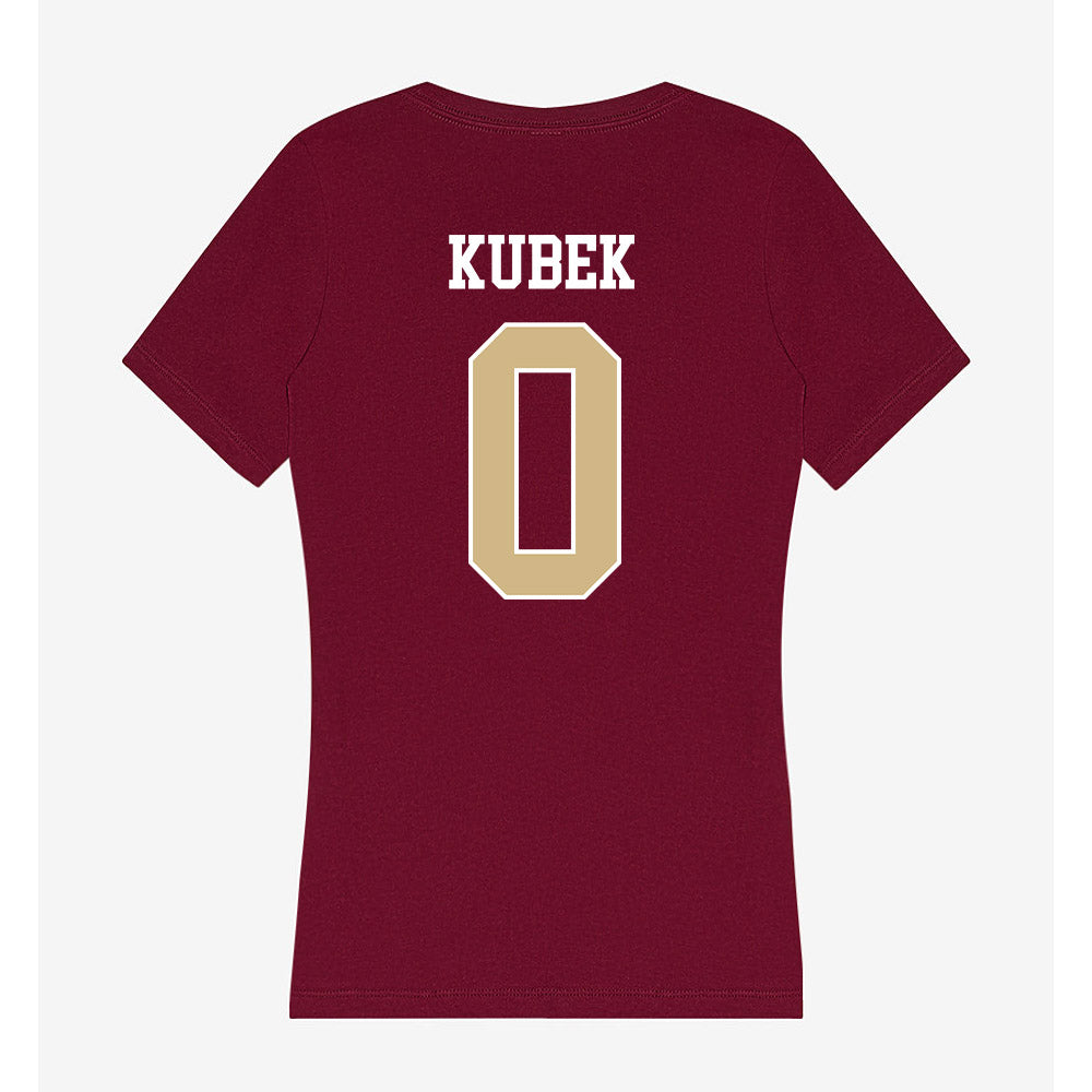 FSU - NCAA Women's Basketball : Allie Kubek - Women's V-Neck T-Shirt-1