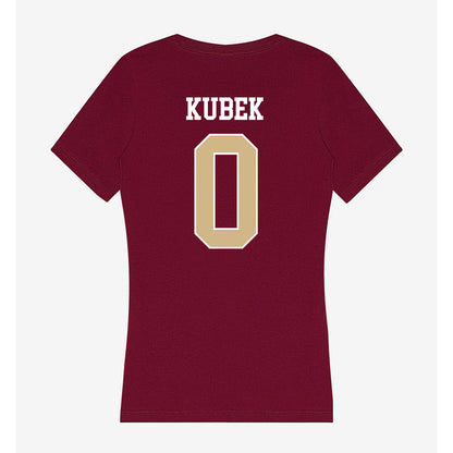 FSU - NCAA Women's Basketball : Allie Kubek - Women's V-Neck T-Shirt-1