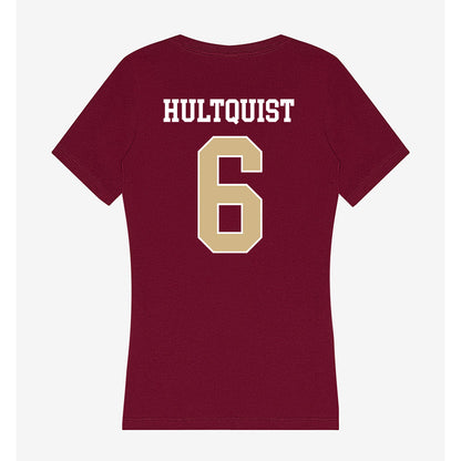 FSU - NCAA Beach Volleyball : Kenzie Hultquist - Women's V-Neck T-Shirt-1