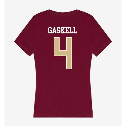 FSU - NCAA Softball : Marlee Gaskell - Women's V-Neck T-Shirt-1