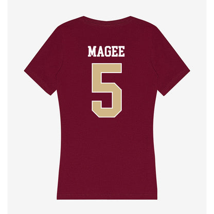 FSU - NCAA Men's Basketball : Kobe MaGee - Women's V-Neck T-Shirt-1