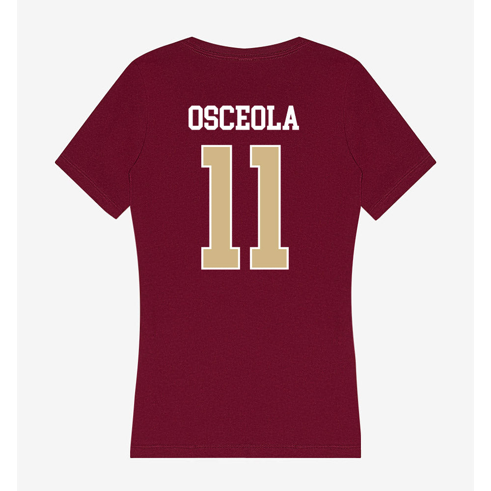 FSU - NCAA Men's Basketball : Xavier Osceola - Women's V-Neck T-Shirt-1