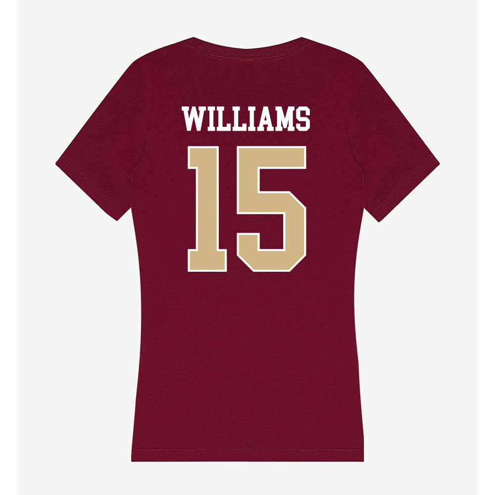 FSU - NCAA Women's Basketball : Sole Williams - Women's V-Neck T-Shirt-1