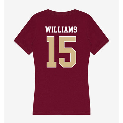 FSU - NCAA Women's Basketball : Sole Williams - Women's V-Neck T-Shirt-1