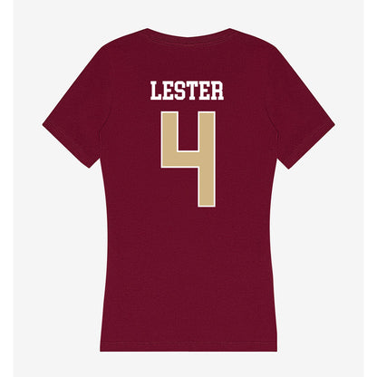 FSU - NCAA Football : Charles Lester - Women's V-Neck T-Shirt-1