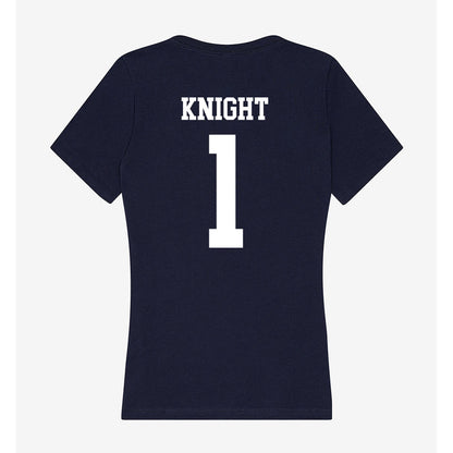 Samford - NCAA Women's Basketball : Jada Knight - Women's V-Neck T-Shirt-1