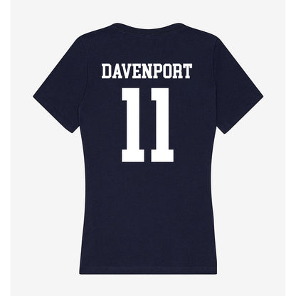 Samford - NCAA Men's Basketball : Cooper Davenport - Women's V-Neck T-Shirt-1