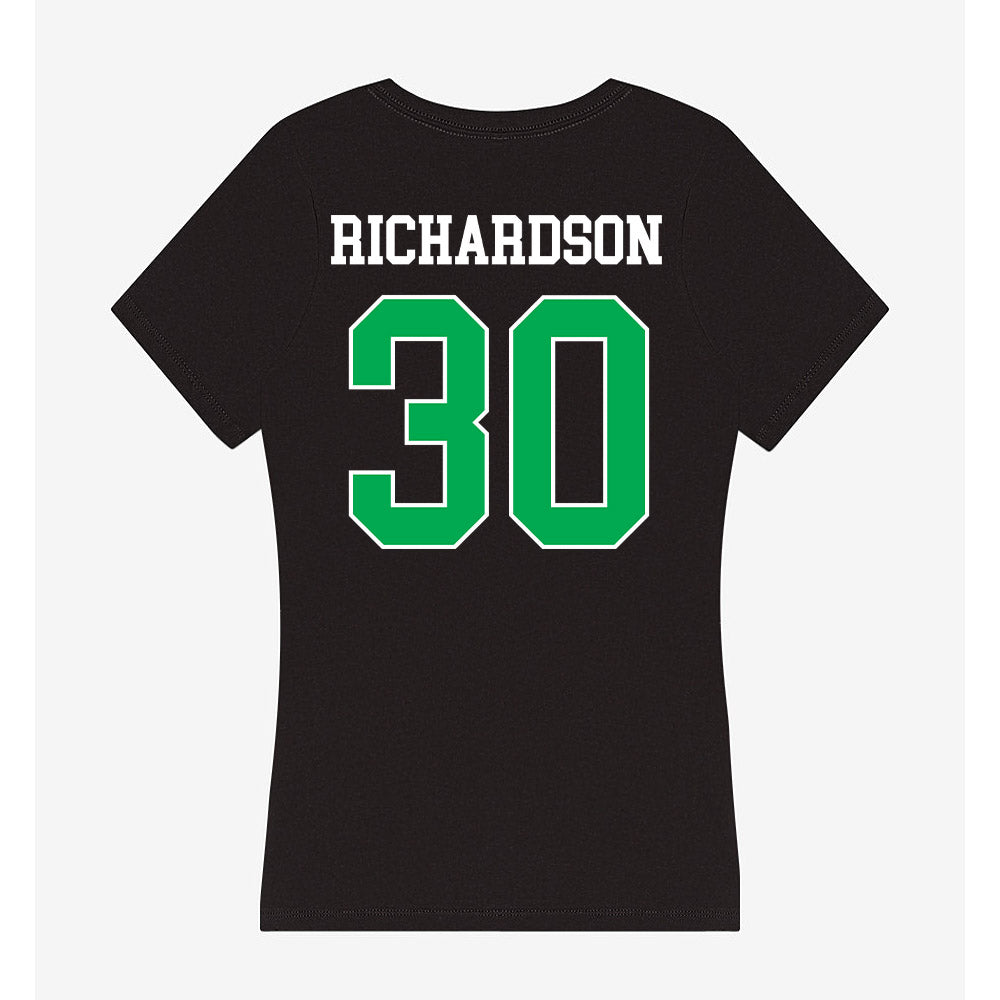 Marshall - NCAA Baseball : Hunter Richardson - Women's V-Neck T-Shirt-1