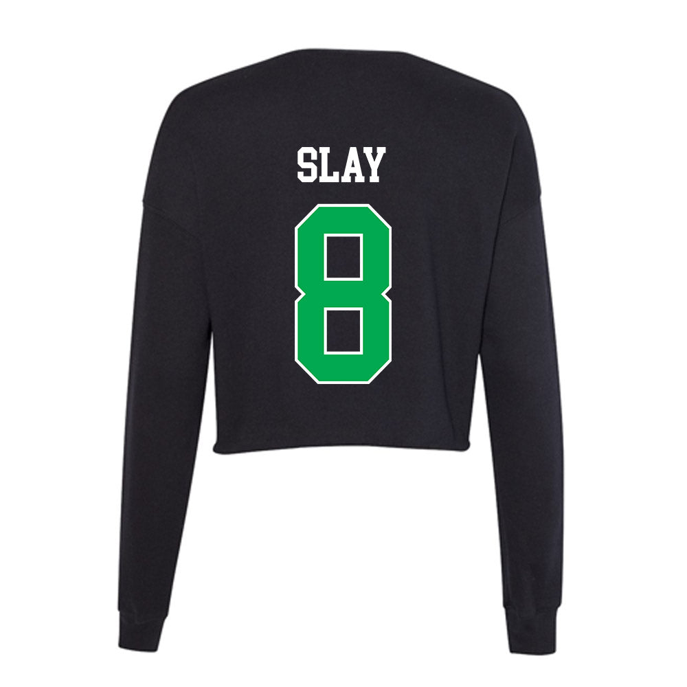 Marshall - NCAA Men's Basketball : Bryce Slay - Women's Cropped Crew Fleece-1