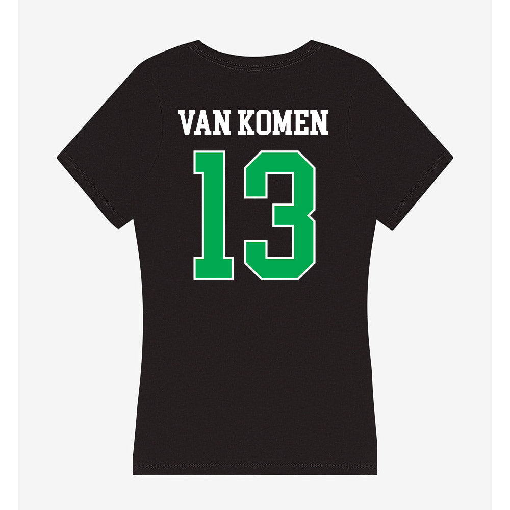 Marshall - NCAA Men's Basketball : Matthew Van Komen - Women's V-Neck T-Shirt-1