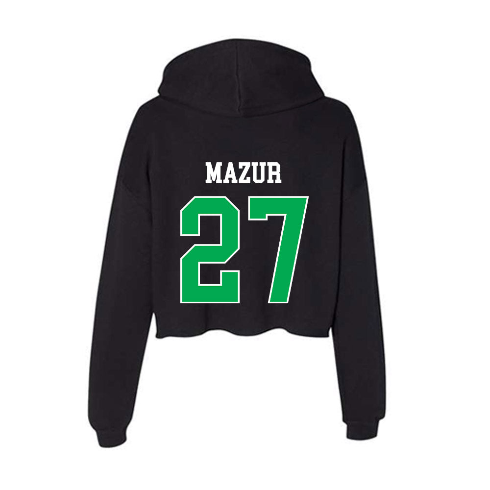 Marshall - NCAA Baseball : Patrick Mazur - Women's Crop Fleece Hoodie-1