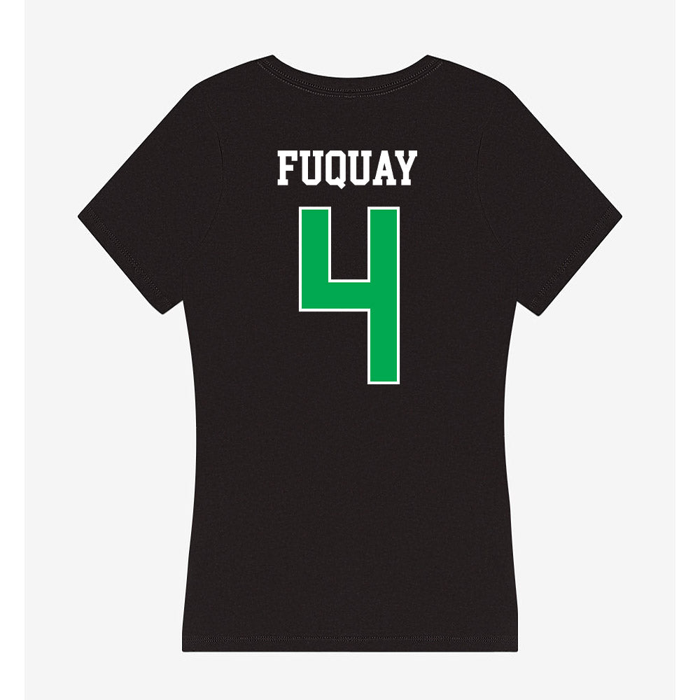 Marshall - NCAA Men's Basketball : Andrew Fuquay - Women's V-Neck T-Shirt-1