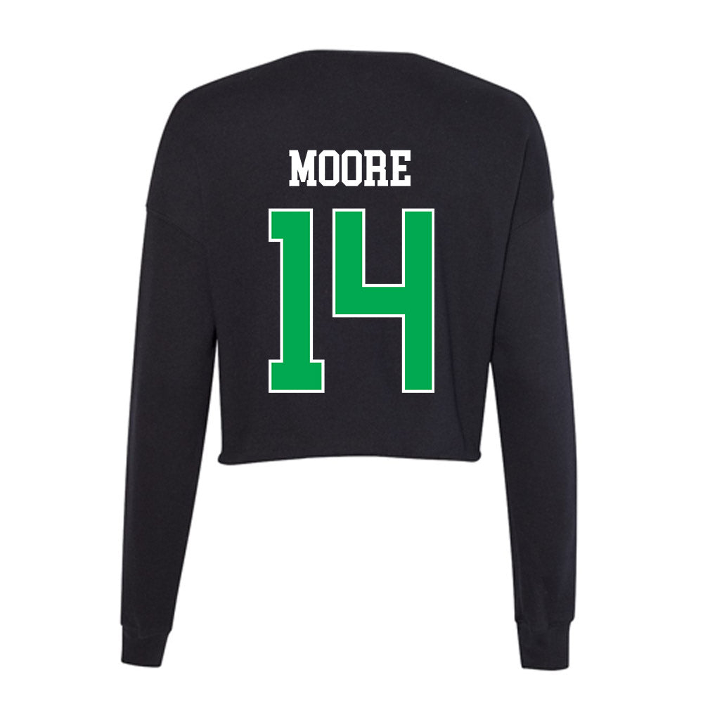 Marshall - NCAA Men's Basketball : Grant Moore - Women's Cropped Crew Fleece-1