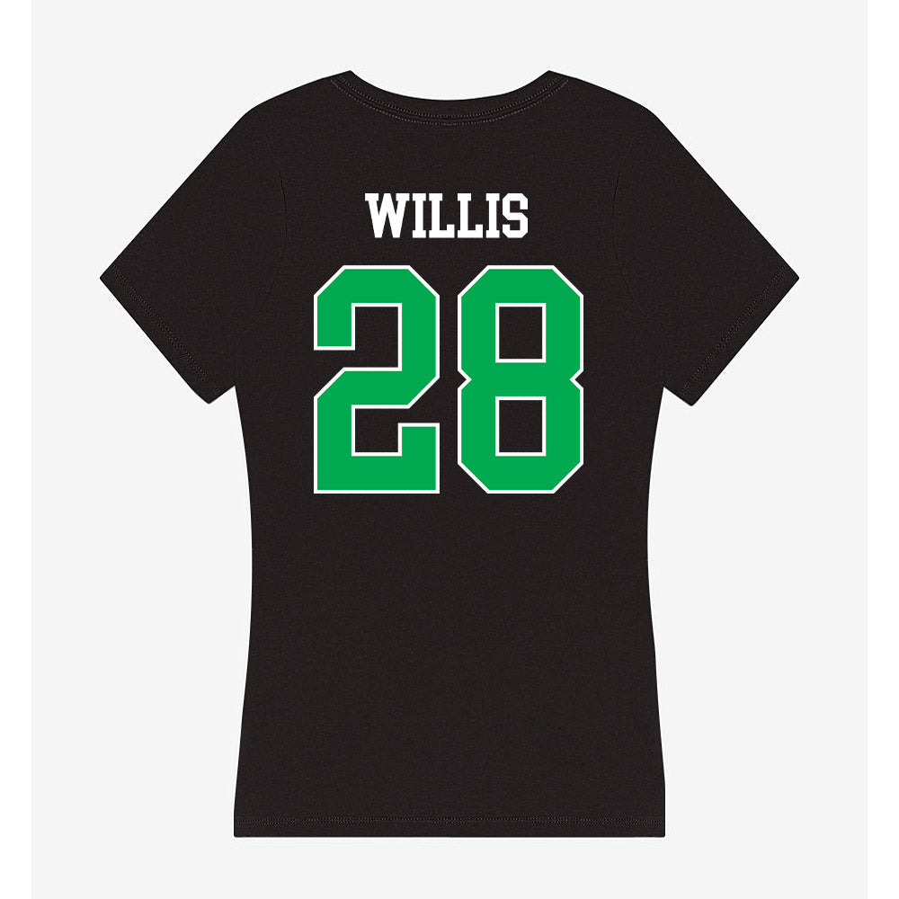 Marshall - NCAA Football : AD Willis - Women's V-Neck T-Shirt-1