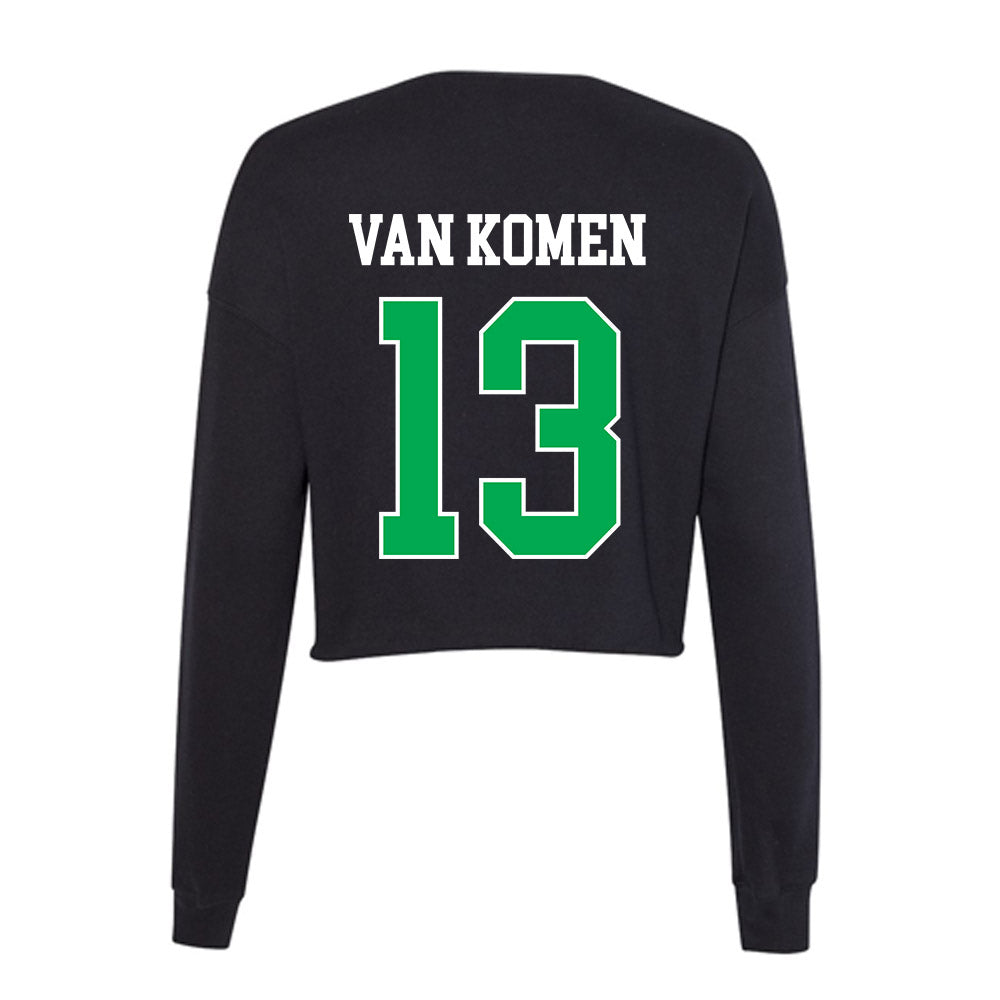 Marshall - NCAA Men's Basketball : Matthew Van Komen - Women's Cropped Crew Fleece-1