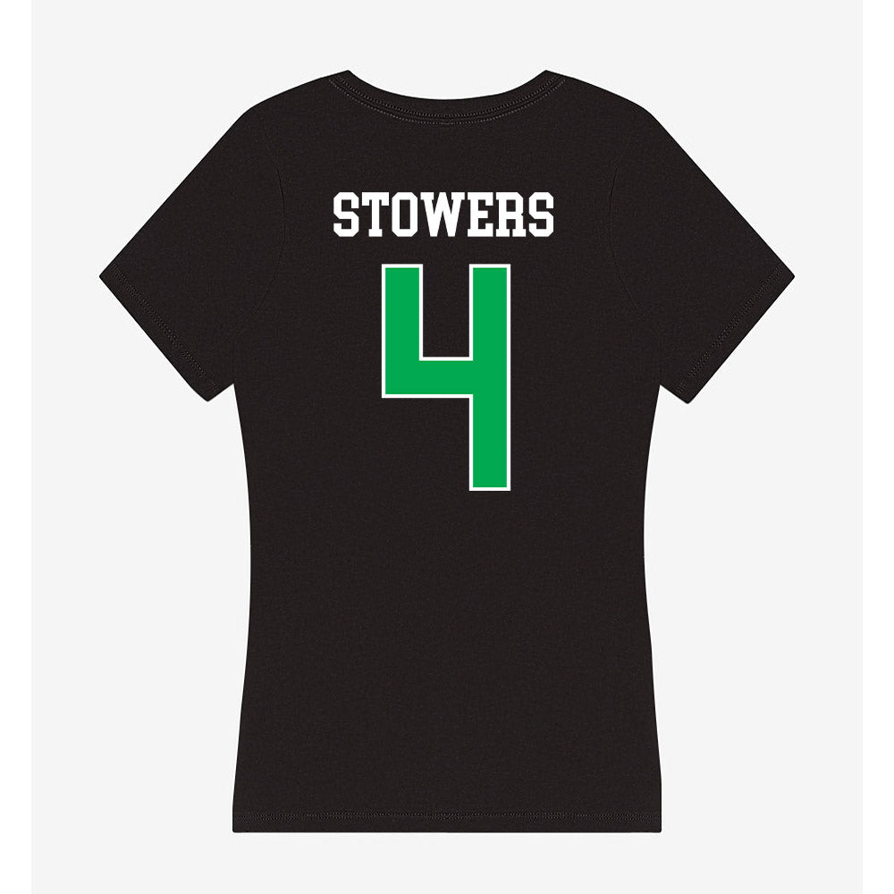 Marshall - NCAA Women's Basketball : Zenthia Stowers - Women's V-Neck T-Shirt-1