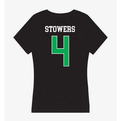Marshall - NCAA Women's Basketball : Zenthia Stowers - Women's V-Neck T-Shirt-1