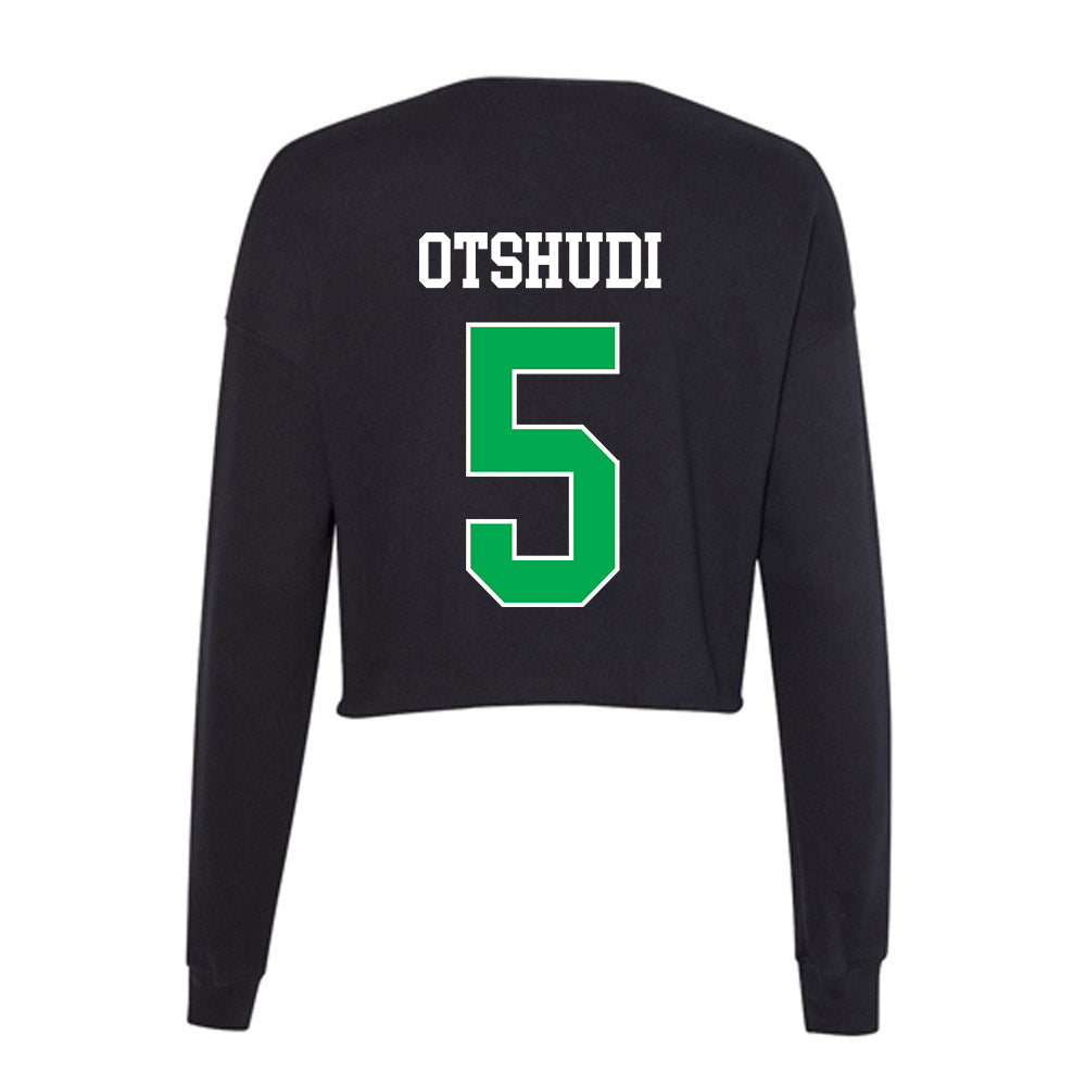 Marshall - NCAA Men's Basketball : Noah Otshudi - Women's Cropped Crew Fleece-1