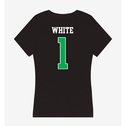 Marshall - NCAA Men's Basketball : Kaiden White - Women's V-Neck T-Shirt-1