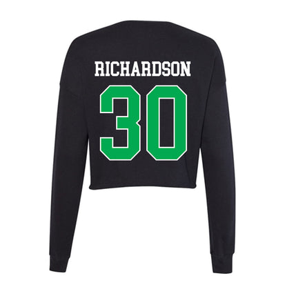 Marshall - NCAA Baseball : Hunter Richardson - Women's Cropped Crew Fleece-1