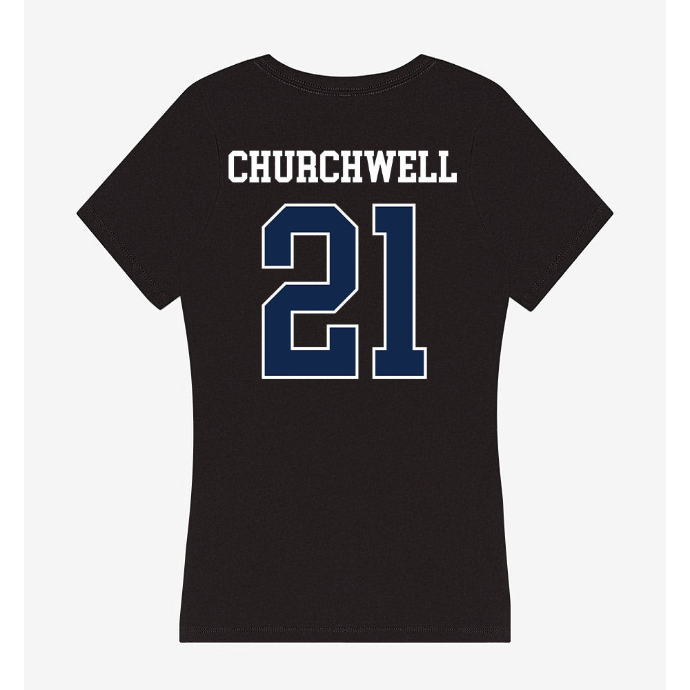 Butler - NCAA Women's Lacrosse : Grace Churchwell - Women's V-Neck T-Shirt-1