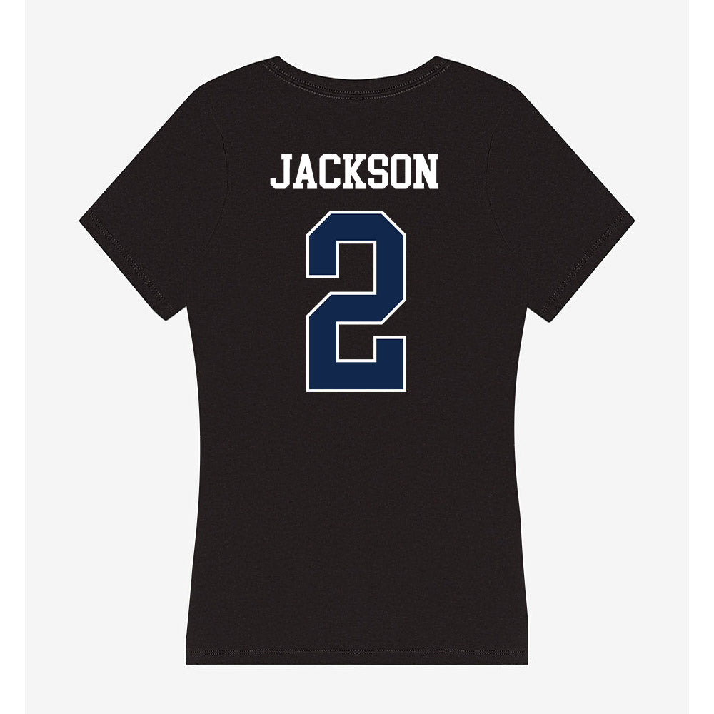 Butler - NCAA Men's Basketball : Jalen Jackson - Women's V-Neck T-Shirt-1