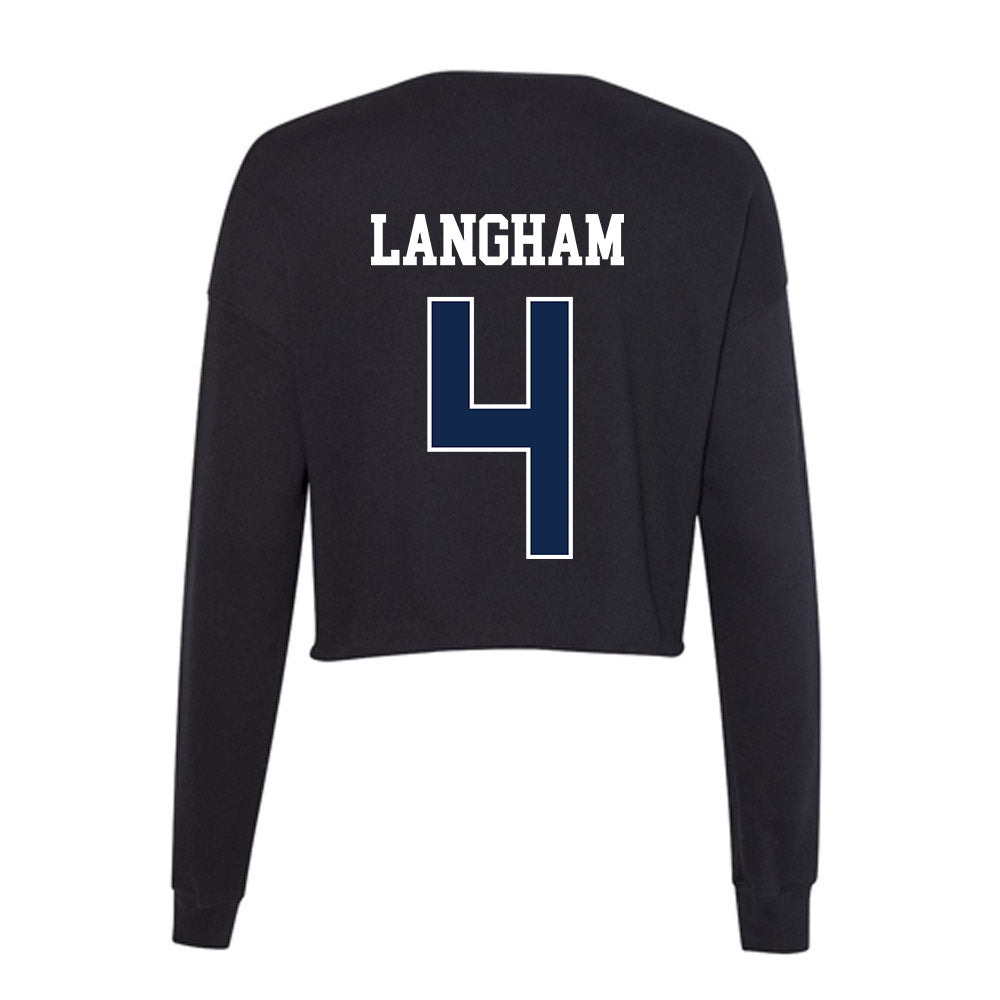 BU - NCAA Women's Basketball : Kennedy Langham - Women's Cropped Crew Fleece-1