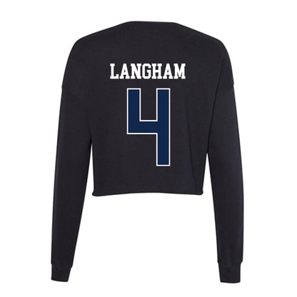 BU - NCAA Women's Basketball : Kennedy Langham - Women's Cropped Crew Fleece-1