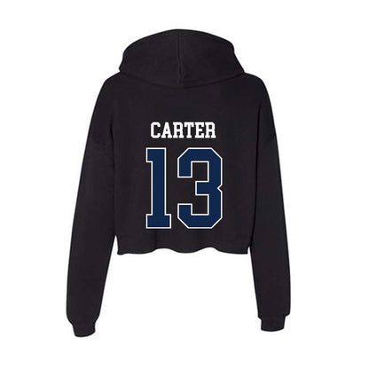 BU - NCAA Baseball : Xavier Carter - Women's Crop Fleece Hoodie-1