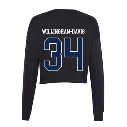 BU - NCAA Football : Zac Willingham-Davis - Women's Cropped Crew Fleece-1