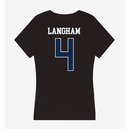 BU - NCAA Women's Basketball : Kennedy Langham - Women's V-Neck T-Shirt-1