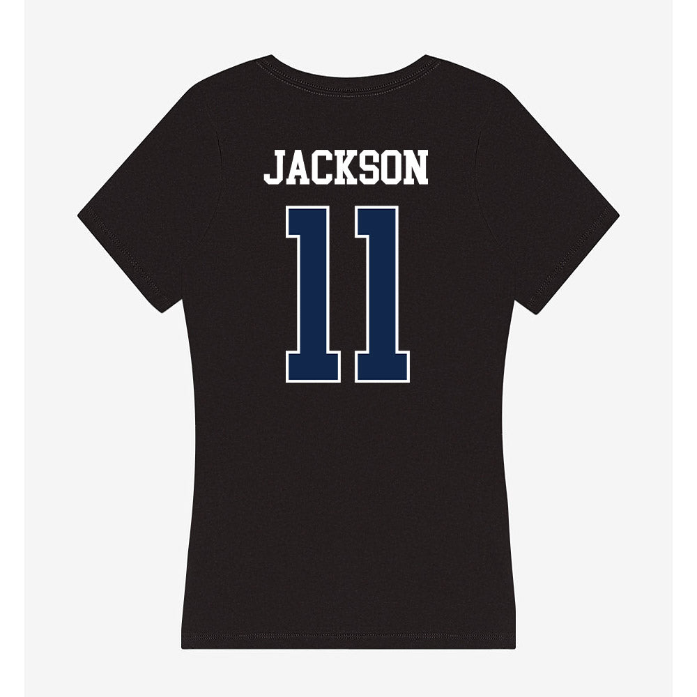 BU - NCAA Women's Basketball : Nevaeh Jackson - Women's V-Neck T-Shirt-1
