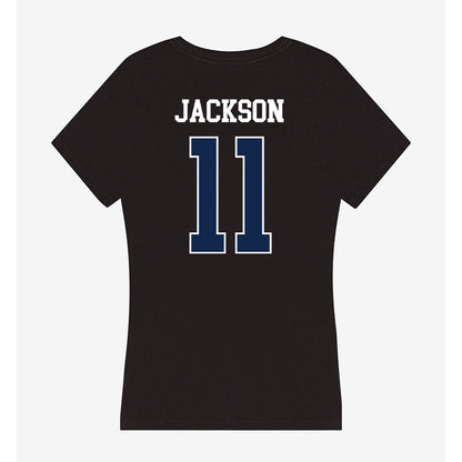 BU - NCAA Women's Basketball : Nevaeh Jackson - Women's V-Neck T-Shirt-1