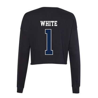 BU - NCAA Softball : Ella White - Women's Cropped Crew Fleece-1