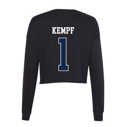 BU - NCAA Women's Volleyball : Sarah Kempf - Women's Cropped Crew Fleece-1